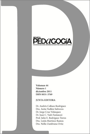 Pedagogía, vol. 44 (2011)