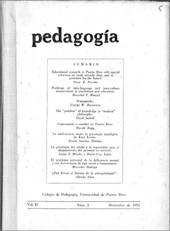 Pedagogía, vol. 2, núm. 2 (1954)