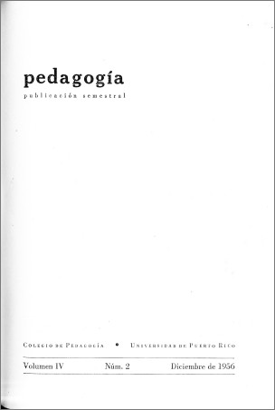 Pedagogía, vol. 4, núm. 2 (1956)